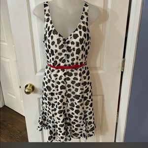 Kate Young for Target Sz 2 Cheetah Print Sleeveless Sheer Belted Dress NWT B33